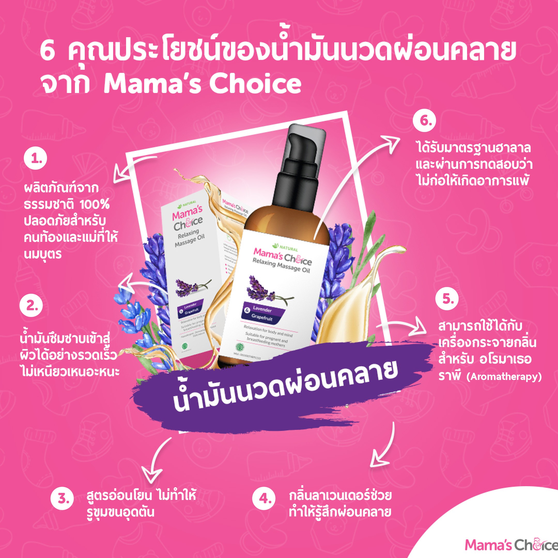 Mama's Choice Relaxing Massage Oil